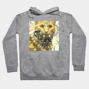 Tabby Kitty Cat Batik Pattern Design Hoodie